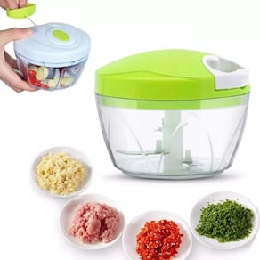 Triturador Moedor De Alimentos Alho Cebola Tomate Vinagrete Mini Mixer 3 Laminas