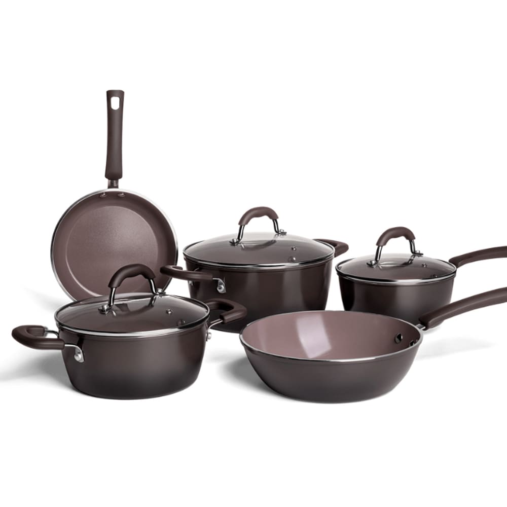Jogo de Panelas Brinox Antiaderente Ceramic Life 5 Peças Select com Indução Carbono - Carbono Brinox