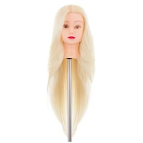 Cabeça de Boneca Treino Sintética Lux Hair - Loiro Platinado - 50cm