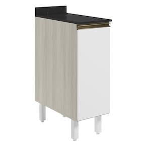 Balcao Com Tampo 1 Porta 30 cm MDF 12217 Bianco Toq Branco Uv Nicioli