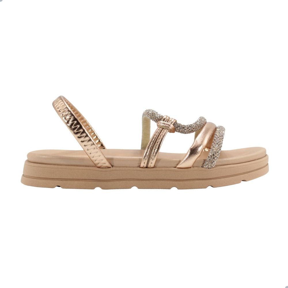 Sandália Feminina Moleca Ouro Rose