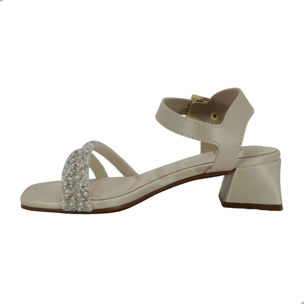 Sandália Infantil Molekinha Metalizado Tamisa Neo Cristal Creme Branco Furtacor