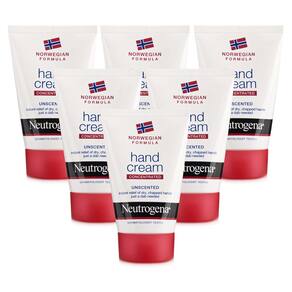 Creme para mãos Neutrogena Norwegian Formula sem perfume 50mL x6