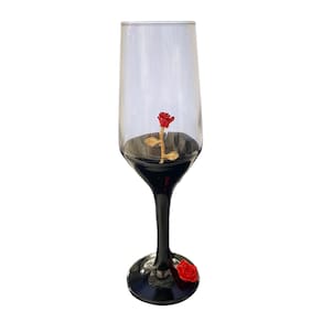 Taça Pomba Gira Rosa Vermelha Champagne Vidro 186ml