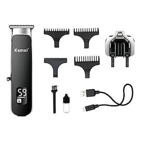 Barbeador Elétrico Kemei Km-1893 Aparador De Barba E Cabelo 110V/220V - 2 em 1