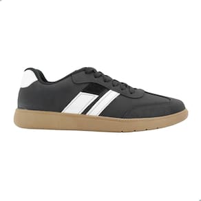 Sapatênis Masculino Br Sports Napa Moscou Neo Vermont Camurça Preto e Branco
