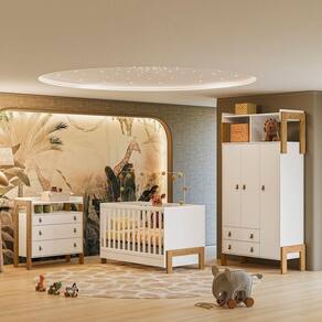 Dormitório Completo Infantil Fantasia Gr + Berço + Cômoda