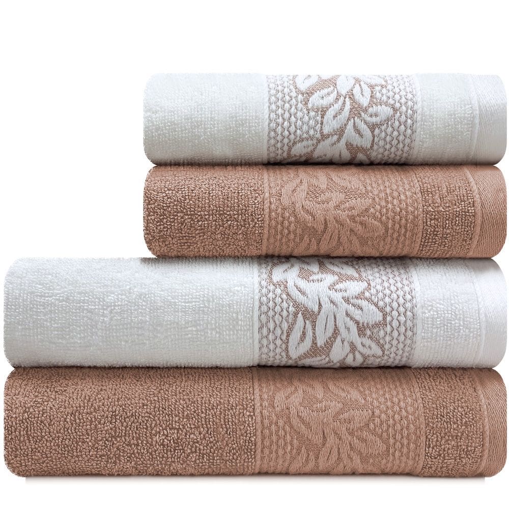 Toalhas de Banho e Rosto 100% Algodão Kit com 4 peças Karsten Provence - Emcompre