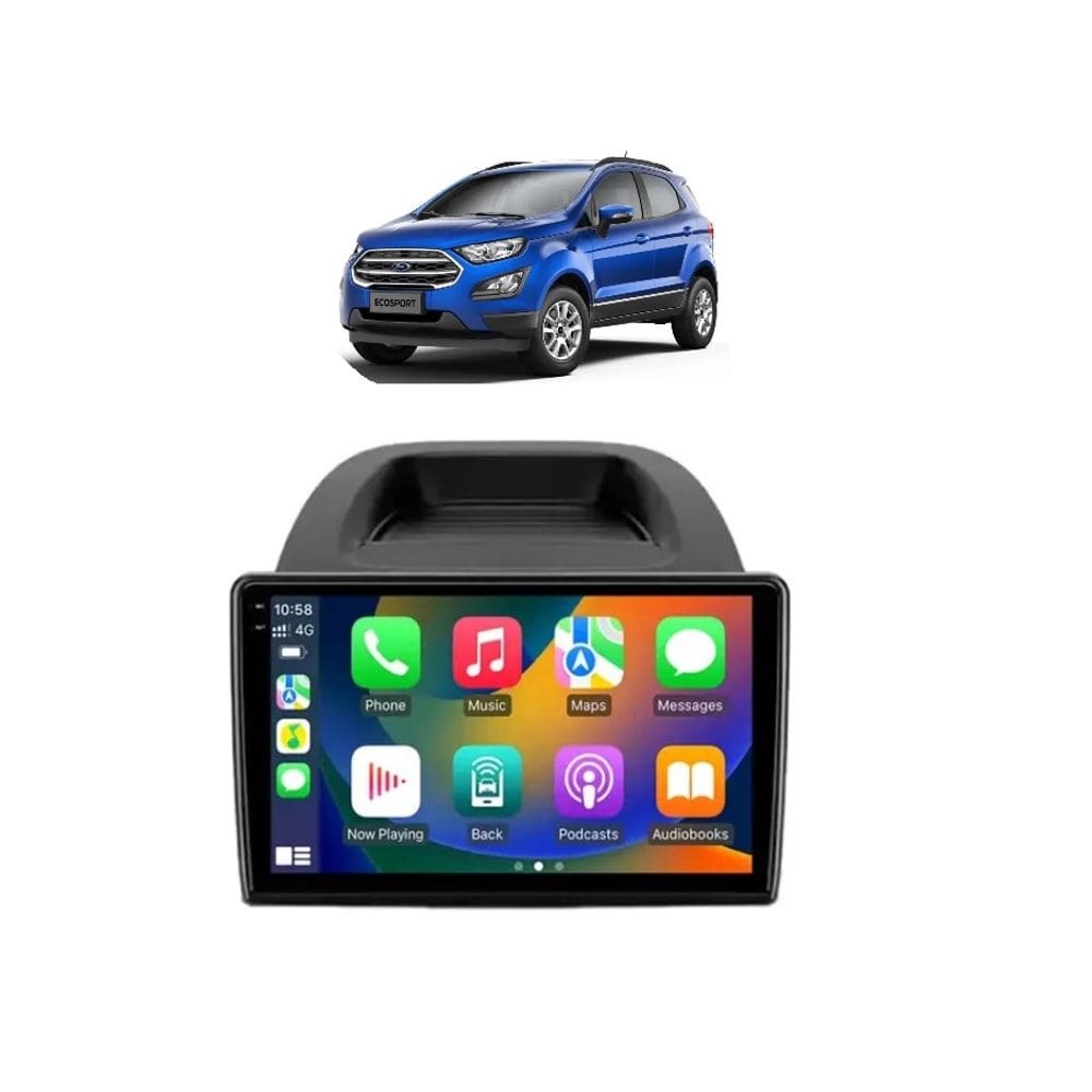 Kit Multimídia Ecosport 2018 / 2022 9 Pol Android Carplay Gps 2/32GB - 915BR ROADSTAR