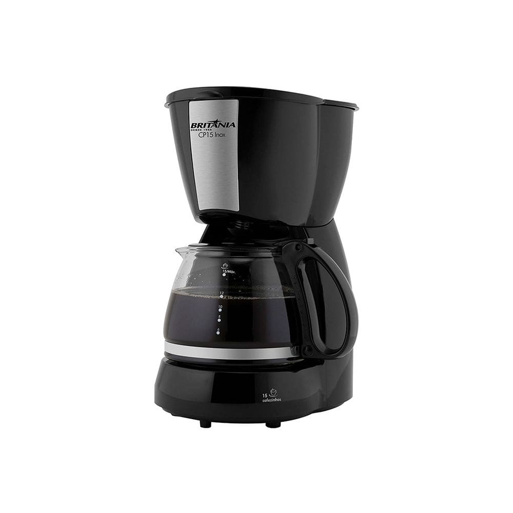 Cafeteira Elétrica Britânia CP15 600ml Preta / Inox