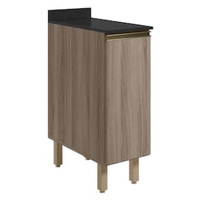 Balcao Com Tampo 1 Porta 30 cm MDF 12217 Carvalho Toq Carvalho Toq Nicioli