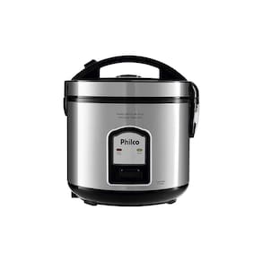 Panela Elétrica de Arroz Philco PH5P Visor Glass Inox / Preto