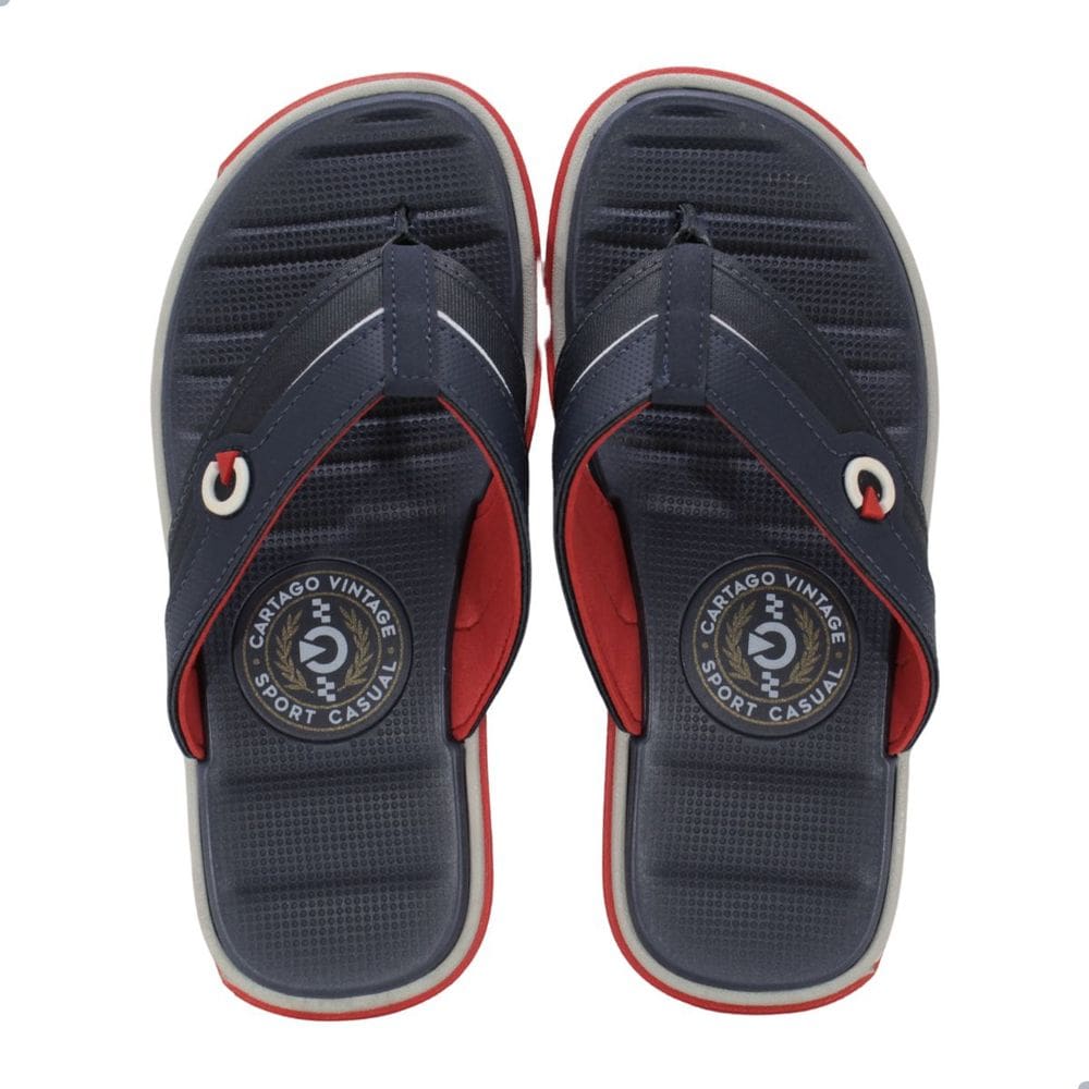 Chinelo Masculino Cartago Maranello Azul e Vermelho