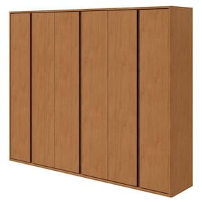 Guarda Roupa Casal Leder 6 Portas Amêndoa Clean – Lopas