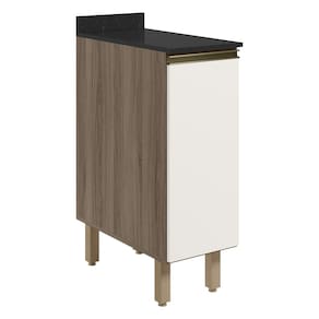 Balcao Com Tampo 1 Porta 30 cm MDF 12217 Carvalho Toq Off White Cetim Nicioli