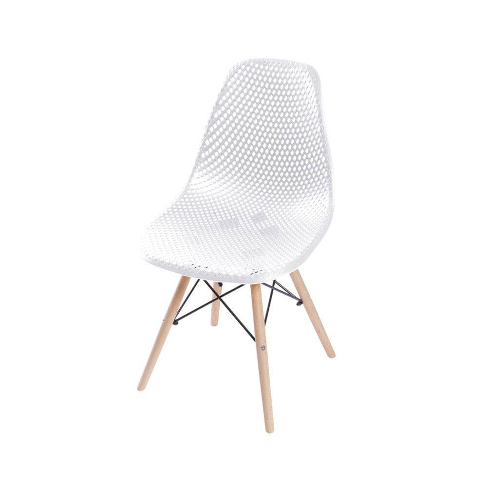 Cadeira OR-1119B em Polipropileno com Base de Madeira OR Design