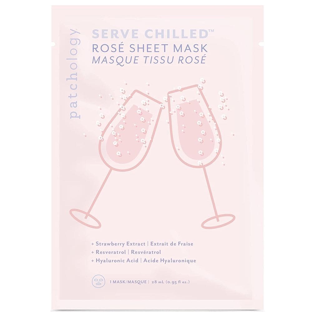 Máscara facial Patchology Serve Rosé gelado com ácido hialurônico