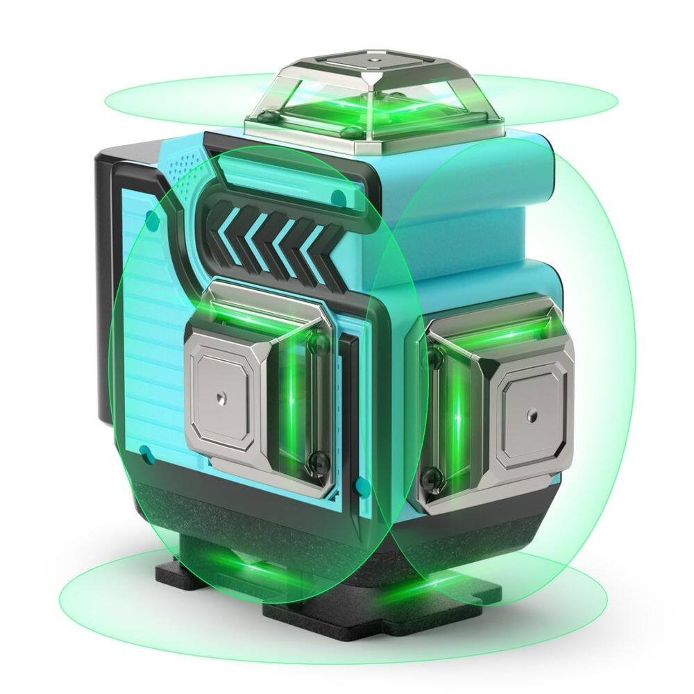 Nível de laser: 4x360°, autonivelamento, 16 linhas, feixe verde