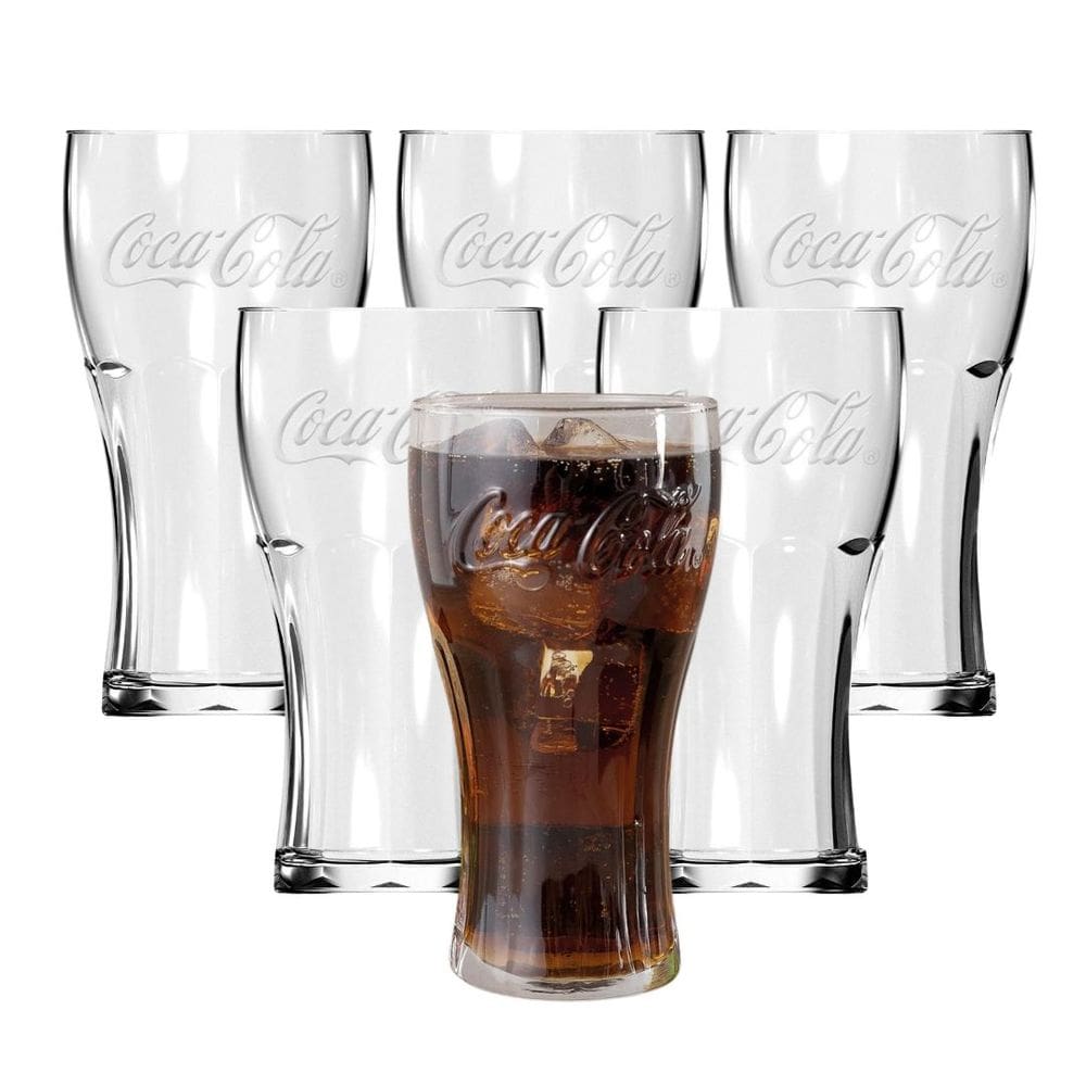 Jogo Copo Coca-Cola Contour Vidro 300ml 6 Unidades - Nadir