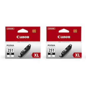 Cartucho de tinta Canon CLI-251XL preto, pacote com 2