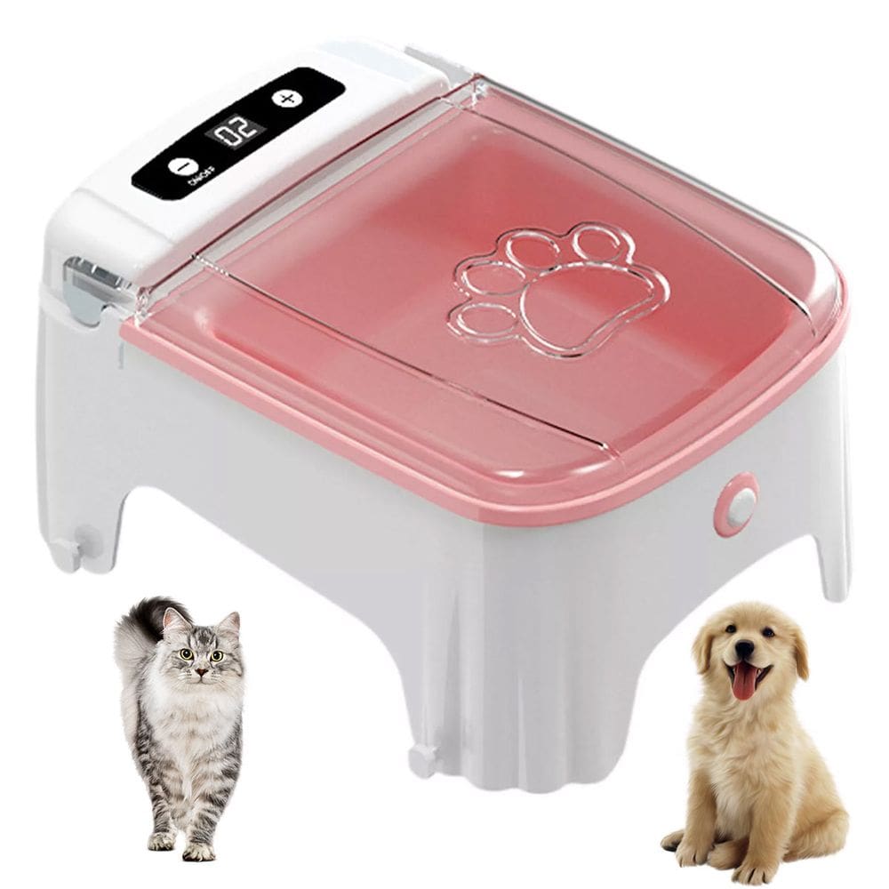 Comedouro Automatico Pet Cachorro Gato Cao Raçao Comida Temporizador Programavel Sensor de Presença Movimento Animal de Estimaçao Seguro Resistente