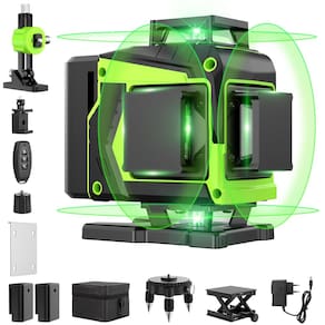 Nível de laser de linha MBYULO 16 360° com autonivelamento com 2 baterias