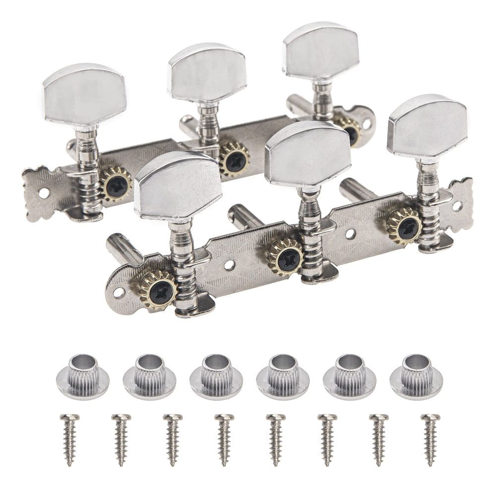Conjunto de cabeças de máquina Yootones 3R3L para afinação de guitarra (prata)