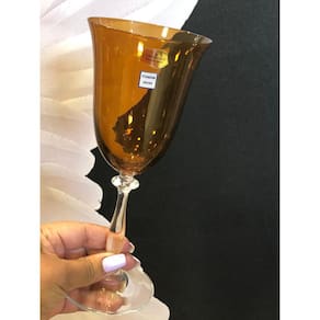 Unidade de Taça Água Cristal Ângela Marrom 350ml Bohemia
