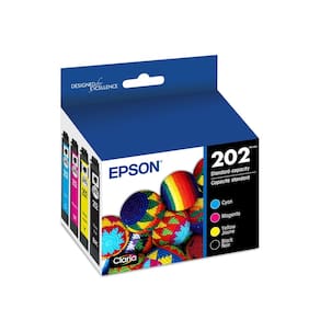 Cartucho de tinta Epson 202 Claria de capacidade padrão preto e colorido