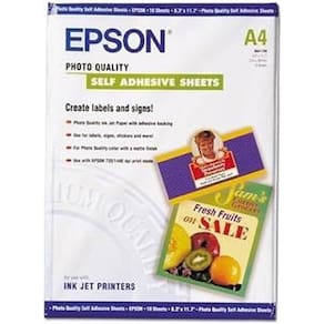 Folhas autoadesivas Epson Photo Quality A4 (21x29,7 cm) 10 folhas