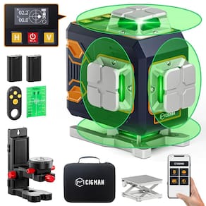 Nível de laser CIGMAN 4x360° 16 linhas com controle remoto e APP verde