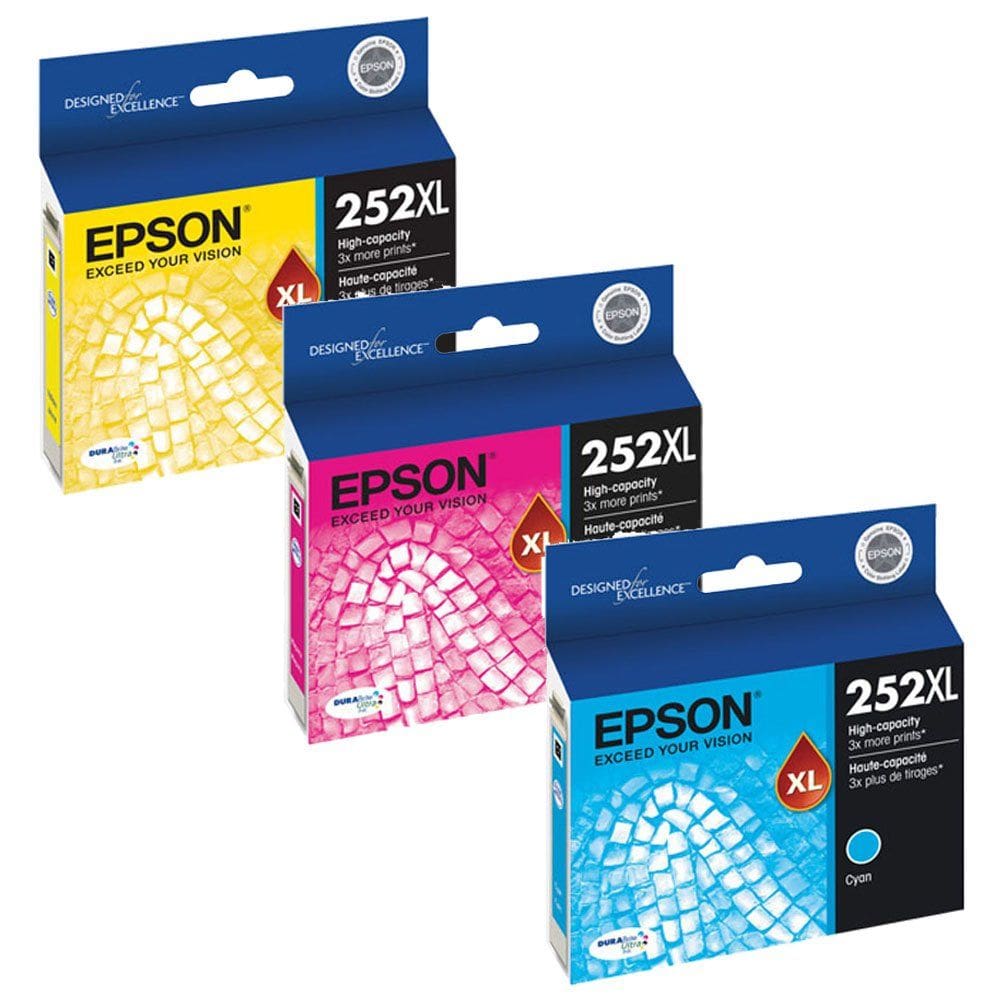 Conjunto de cartuchos de tinta Epson T252XL220 T252XL320 T252XL420 (CMY)