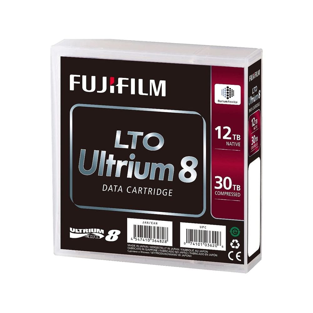 Fita de armazenamento Fujifilm LTO8 Ultrium 12TB com estojo