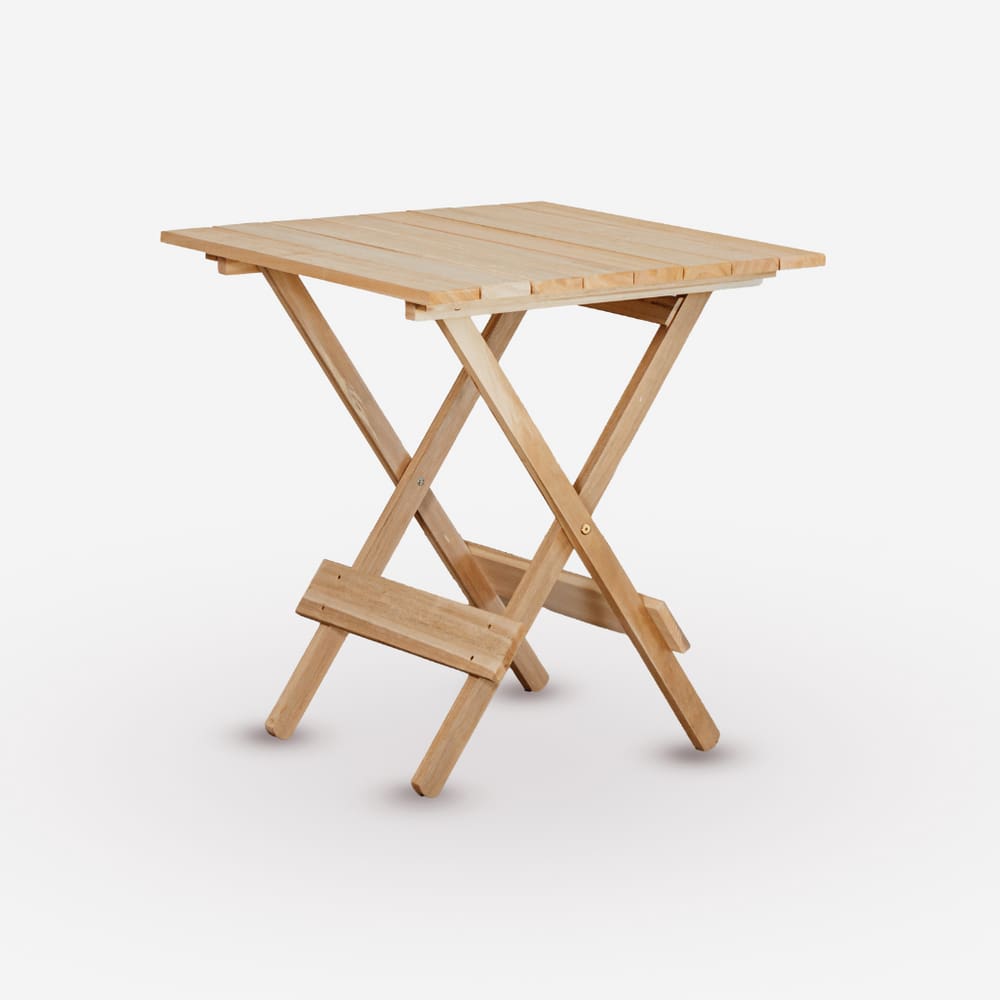 Mesa Dobrável 70x70 Eucalipto