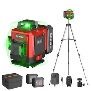 Nível a laser WEIDDW 4D 360° com autonivelamento com tripé e estojo