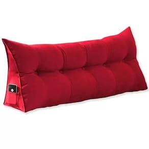 Almofada Apoio para Cabeceira 90 Cm Solteiro Vermelho