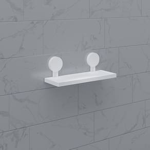 Prateleira para Banheiro com Adesivo 32,1cm Branco