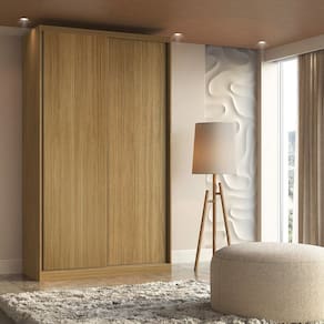 Guarda-roupa Solteiro 2 Portas de Correr Mdf Altezza Freijó