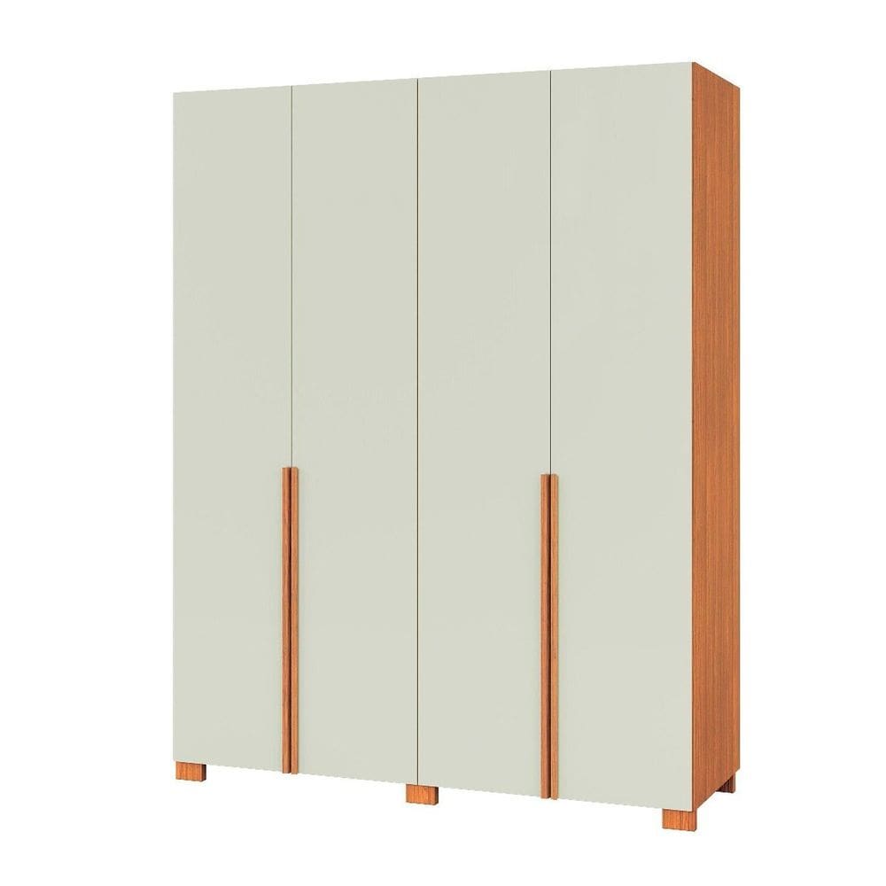 Guarda Roupa com 4 Portas 2 Gavetas 180cm Freijó Madeirado
