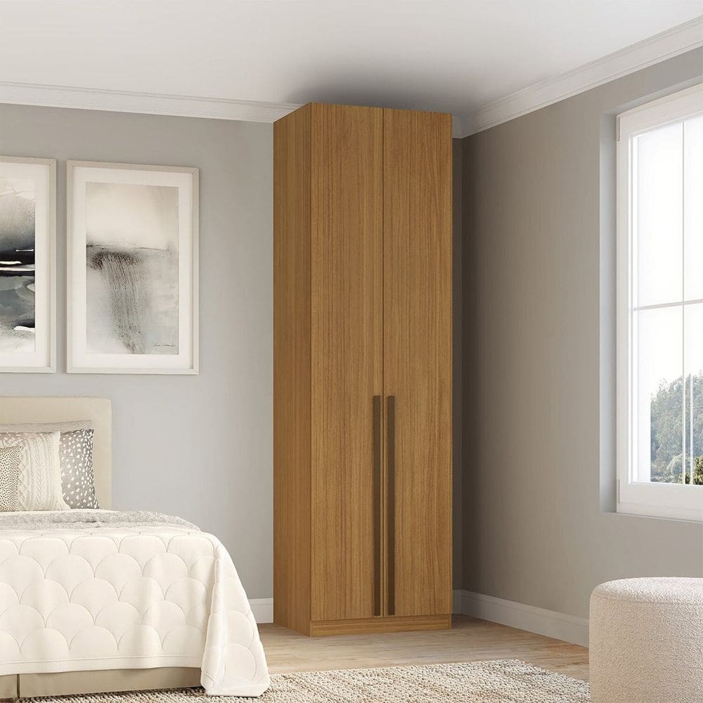 Guarda Roupa Modular 2 Portas com Gavetas 70cm Altezza Freijó