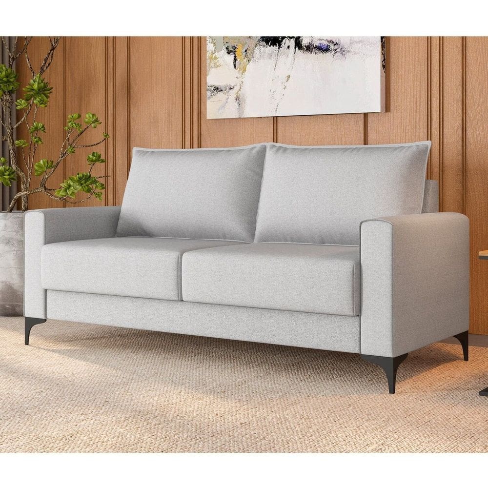 Estofado 3 Lugares 101x220x81cm Coleção Premium Cinza