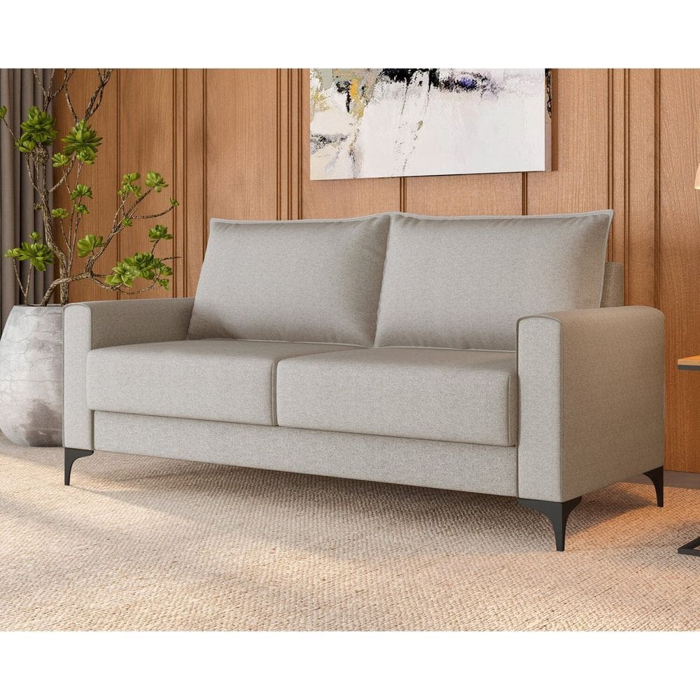 Estofado 3 Lugares 101x220x81cm Coleção Premium Bege