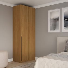 Guarda-roupa de Canto Reto Modular Altezza Freijó
