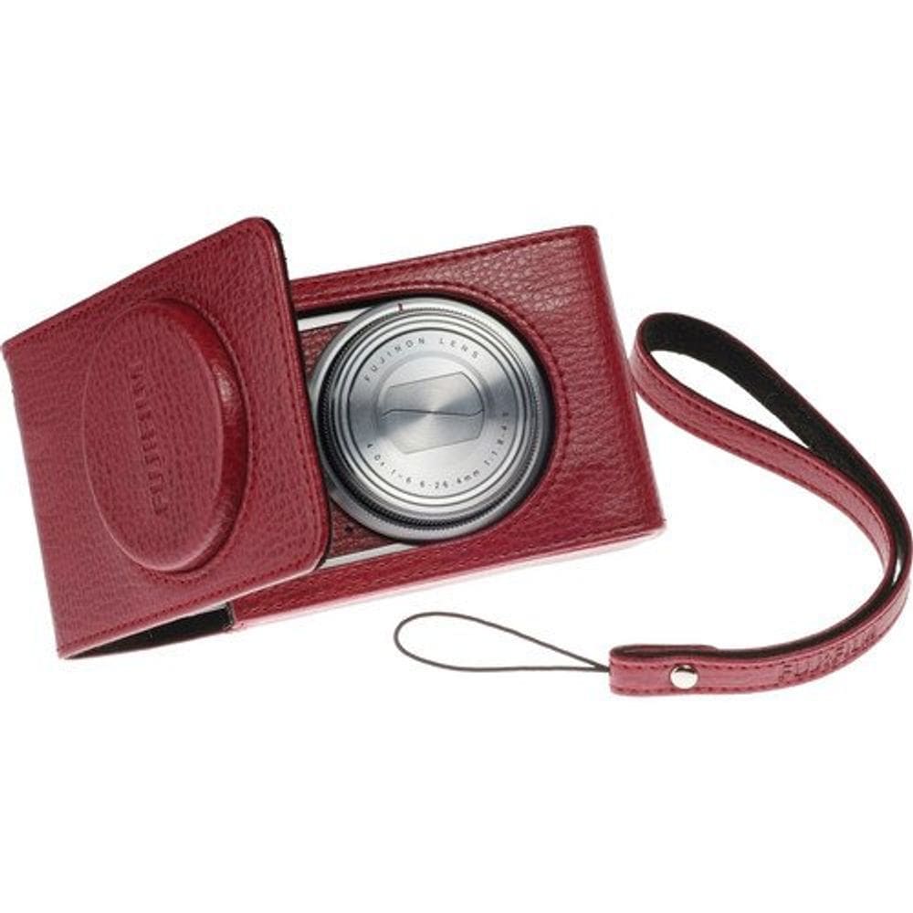 Estojo de câmera Fujifilm SC XF de couro macio vermelho para câmera XF