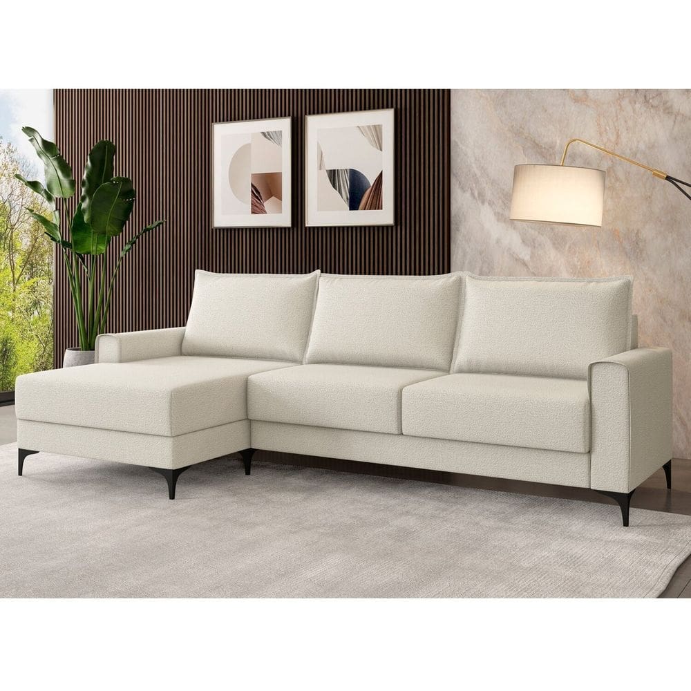 Sofá 3 Lugares Lado Esquerdo Coleção Premium Branco