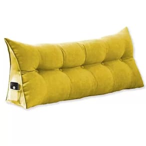 Almofada Apoio para Cabeceira 90 Cm Solteiro Amarelo