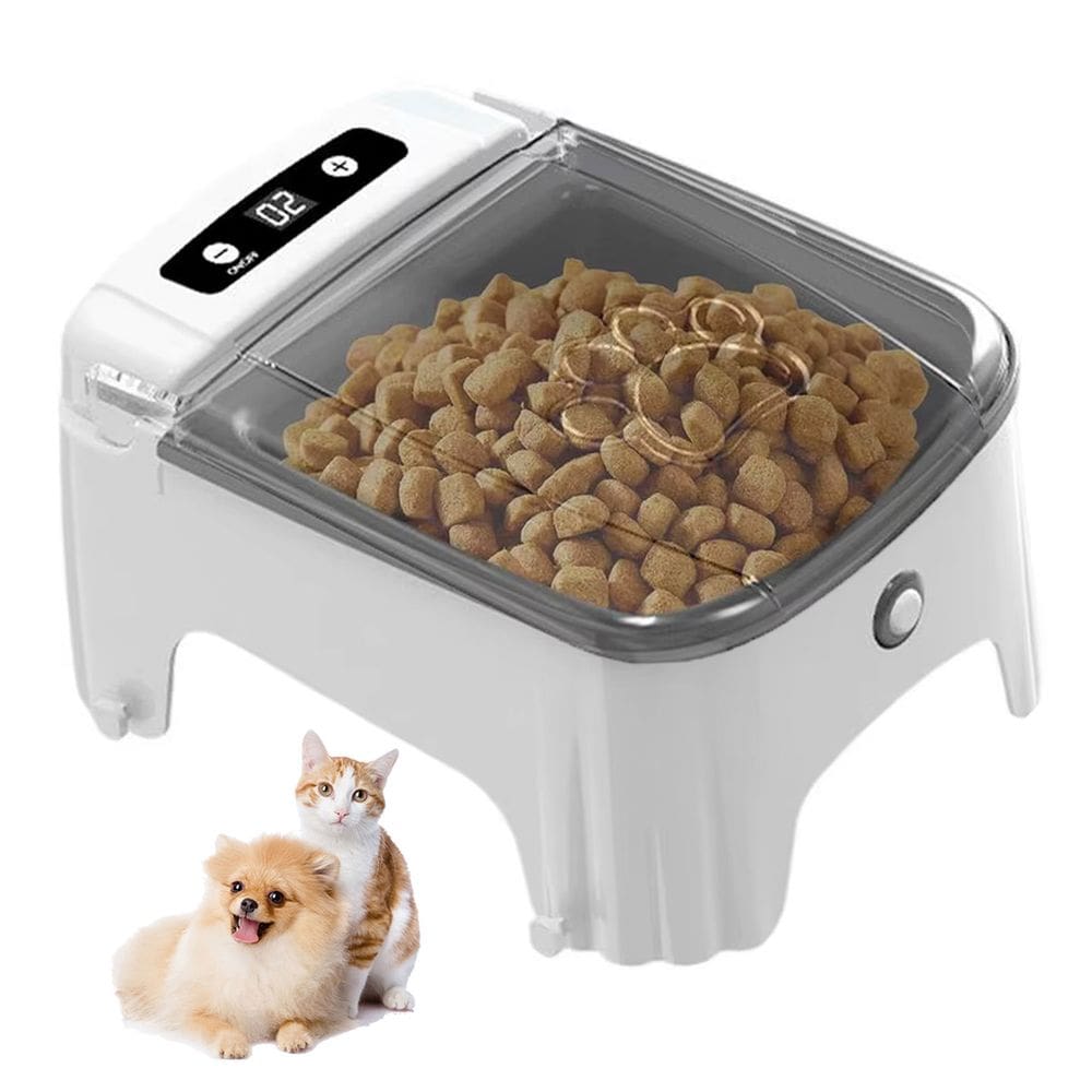 Comedouro Automatico Pet Cao Gato Cachorro Raçao Petisco Sensor de Movimento Presença Temporizador Programavel Animal de Estimaçao