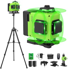 Nível de laser Catlyn 16 linhas, autonivelamento, feixe verde 4x360° 4D