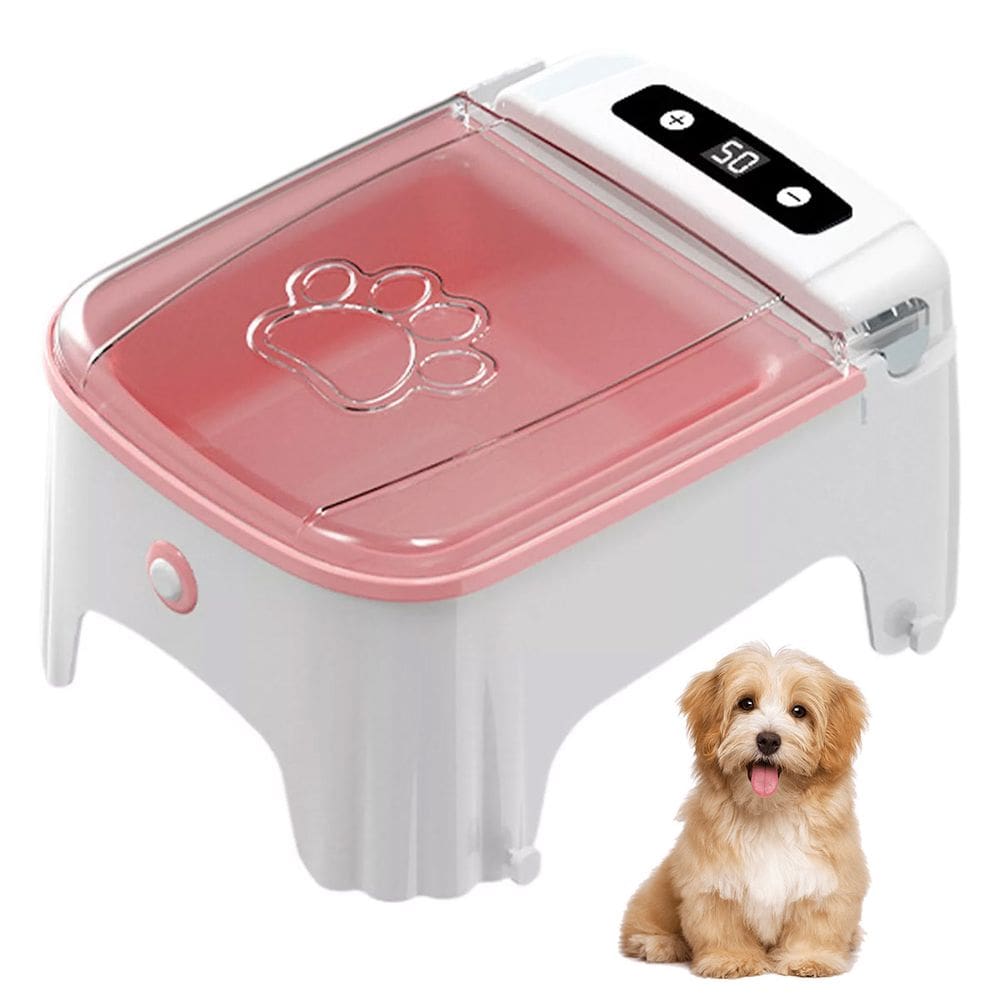 Comedouro Automatico  Pet Cao Gato Cachorro Raçao Petisco Sensor de Movimento Presença Temporizador Regulavel Animal de Estimaçao