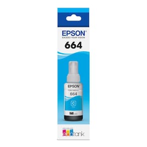 Garrafa de tinta Epson 664 EcoTank Ciano de capacidade ultra-alta T664220-S